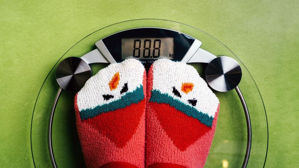 Muista, että kehosikin ansaitsee joulurauhan. Kuvituskuva.