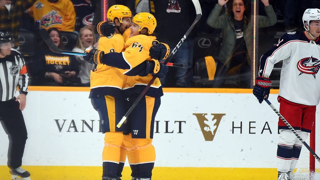 Neljä maalia Nashville Predatorsille viimeistellyt Filip Forsberg kiitteli kaikki osumansa alustanutta Mikael Granlundia.