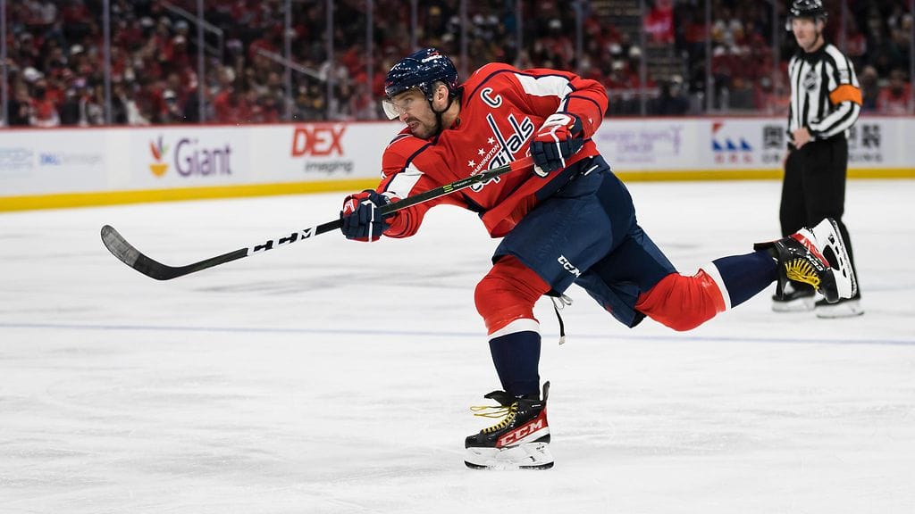 Alexandr Ovetshkin ja tuttu laukaus venäläläisen tavaramerkkipaikasta.