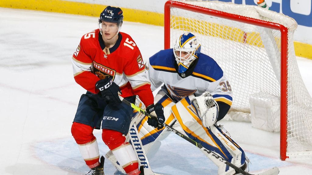 Florida Panthersin Anton Lundell ja St. Louis Bluesin Ville Husso olivat isossa roolissa joukkueiden kohtaamisessa.