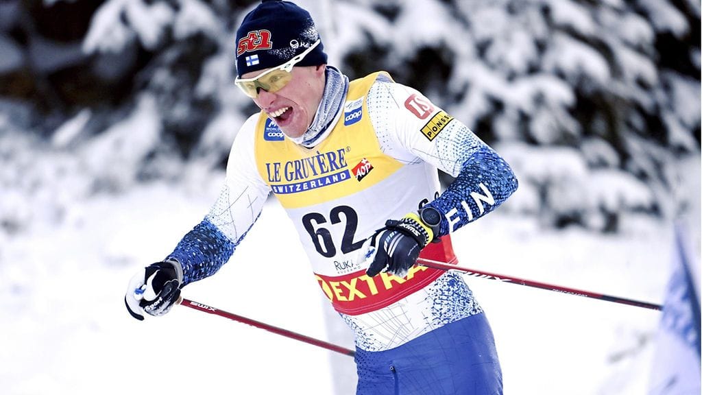 Iivo Niskanen repi eroa Lillehammerin viestin toisella osuudella. Arkistokuva.