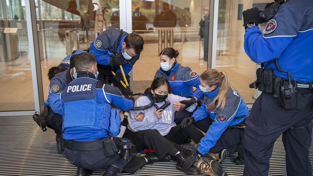 AOP Lausanne Tiibet KOK protesti