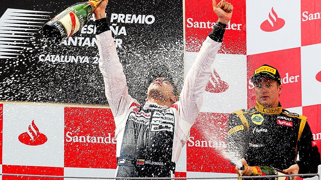 Espanjassa Räikkönen joutui katselemaan Maldonadon voitonjuhlia