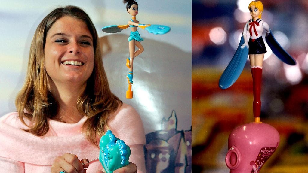 Kuvituskuvassa lentäviä, alkuperäisen Sky Dancersin tyylisiä keijuleluja. Kuvat AOP