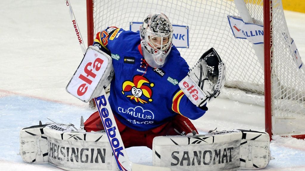 Jokereiden maalivahti Zoltan Hetenyi helmikuussa 2012
