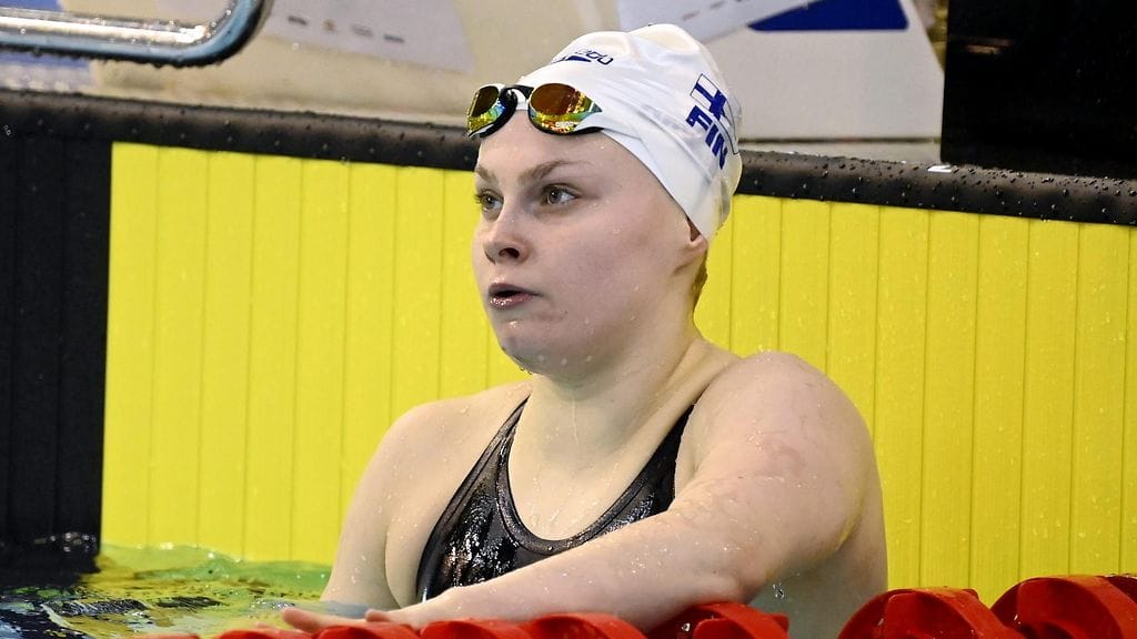 Laura Lahtinen ei ollut tyytyväinen uintiinsa. Arkistokuva.