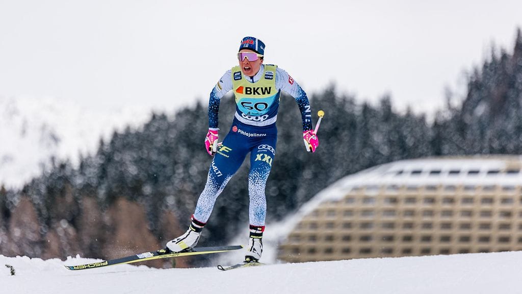 Kerttu Niskanen hiihti parhaana suomalaisena välierissä. Arkistokuva.
