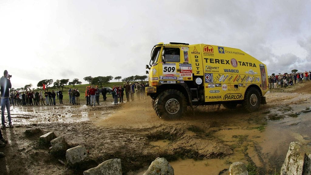 Karel Loprais ajoi koko uransa Tatran autoilla. Kuva vuodelta 2005.