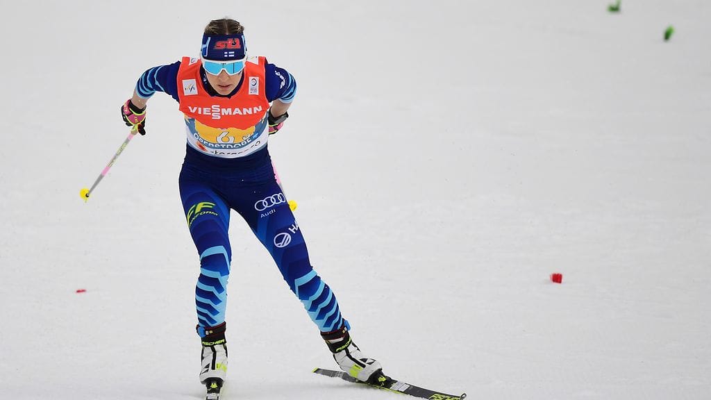 Riitta-Liisa Roponen jättää Tour de Skin kesken. Arkistokuva.