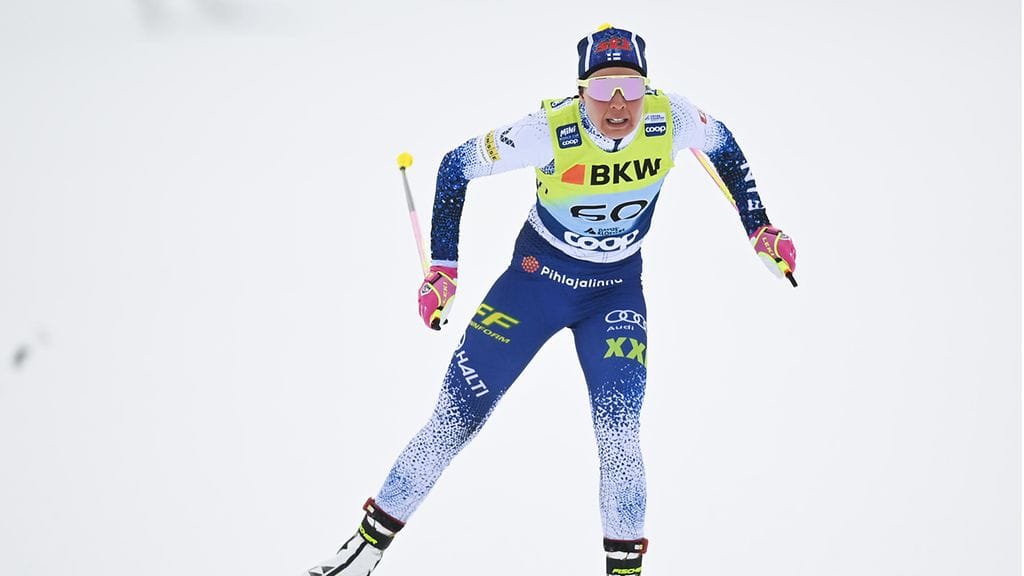 Kerttu Niskasella ei ollut paras päivänsä perjantaina Oberstdorfissa. Arkistokuva.