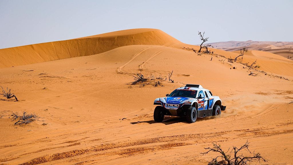 Phillippe Boutronin auto räjähti Dakar-rallissa.