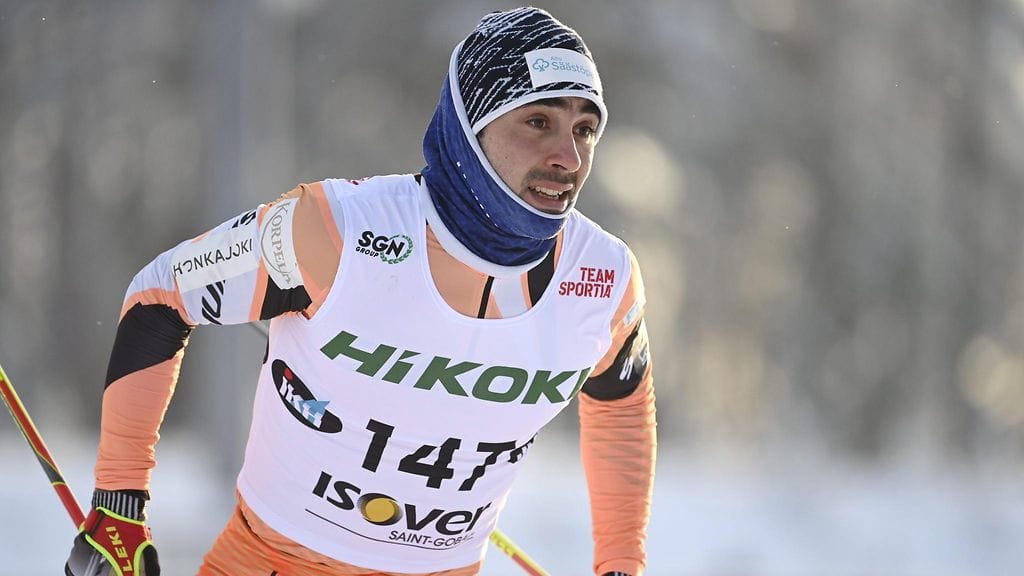 Ristomatti Hakola SM-kisoissa Imatralla lauantaina.