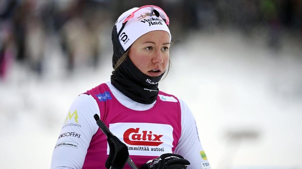 Katri Lylynperä voitti vapaan sprinttihiihdon SM-kultaa Imatralla.