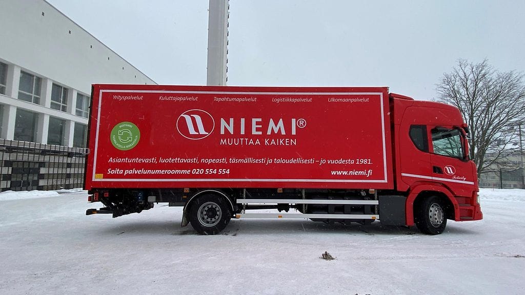 Niemi Palvelut Oy, muuttoauto, biokaasu