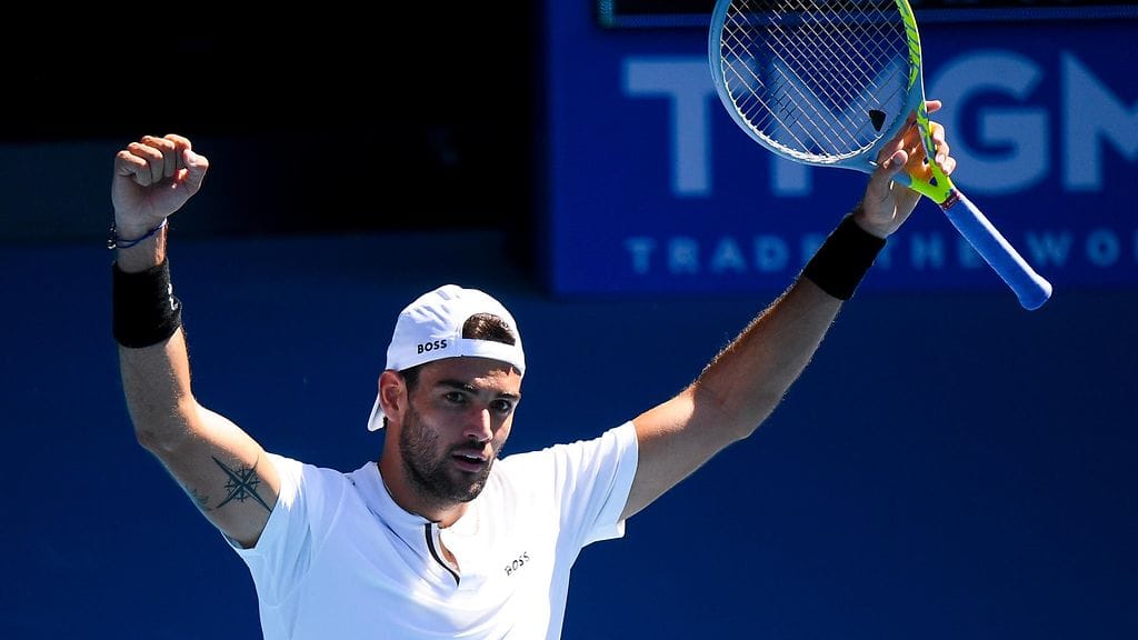 Matteo Berrettinillä oli vaikea alku Australian avoimissa.