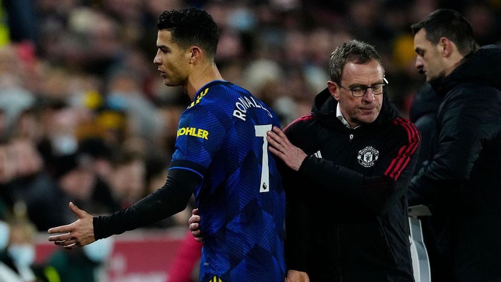 Cristiano Ronaldo ei ollut tyytyväinen vaihtokomennukseensa.