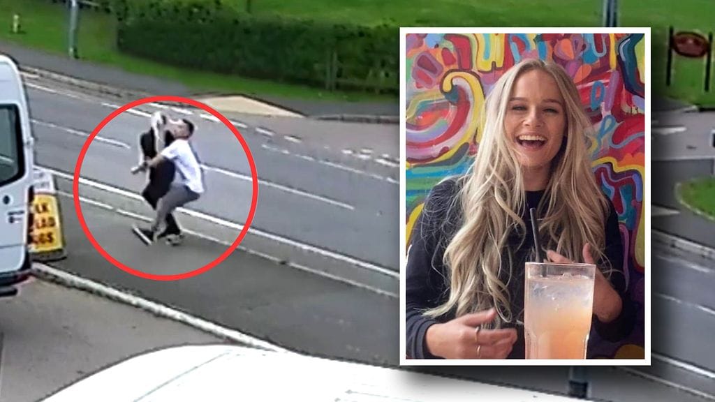 Mies nappasi tyttöystävänsä pakettiautoon Englannissa.