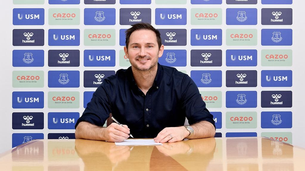 Frank Lampard on allekirjoittanut sopimuksen Evertonin kanssa.