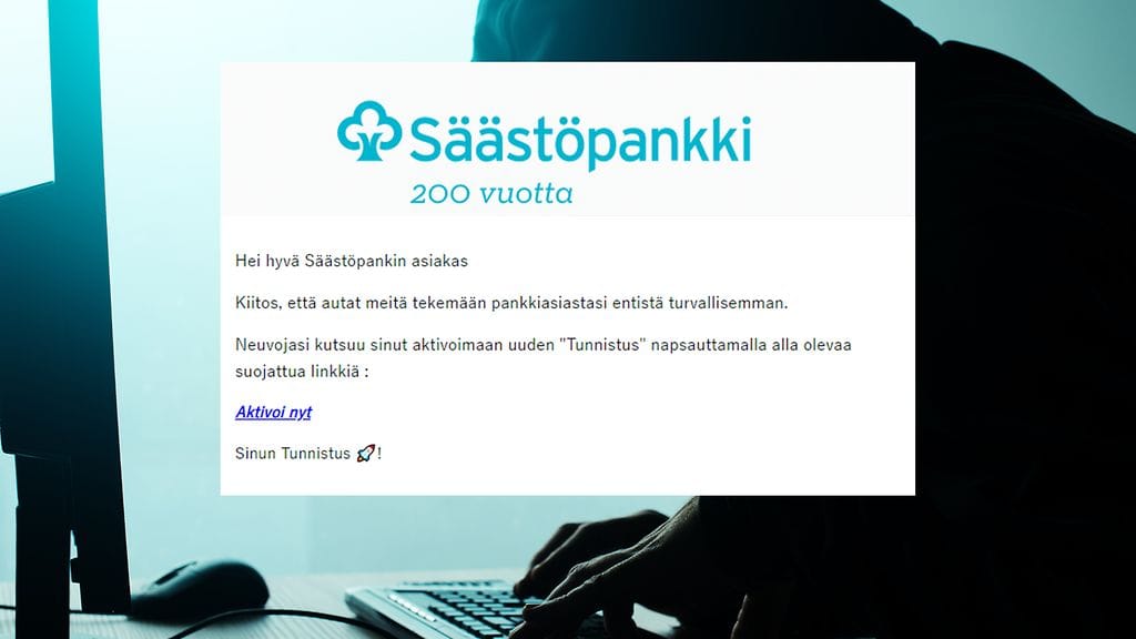 OMA Jos olet saanut tällaisen viestin "Säästöpankilta", älä klikkaa. Kyseessä on verkkohuijaus.