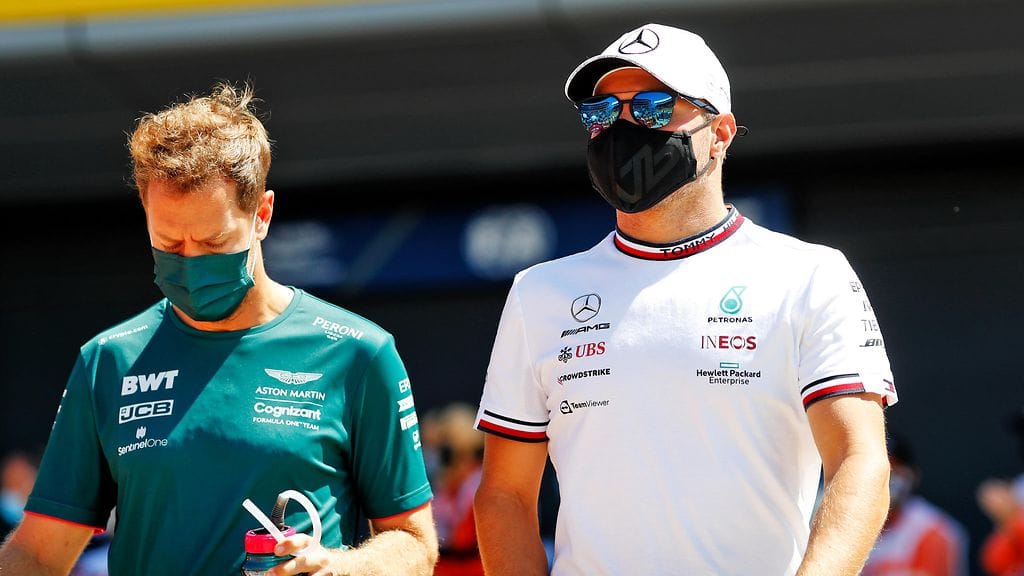 Sebastian Vettel ja Valtteri Bottas ottavat toisistaan mittaa Mestareiden kisassa.