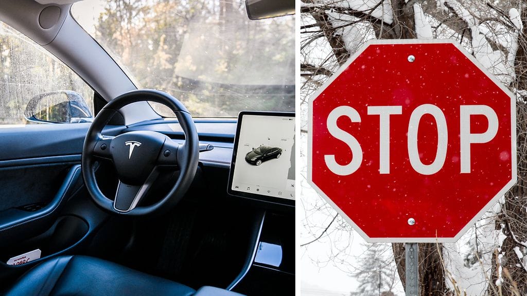 Yhdysvalloissa Teslan FSD Beta -järjestelmässä on ominaisuus, jonka vuoksi auto ei välttämättä pysähdy stop-merkille, jos risteyksessä ei ole muuta liikennettä. Toiminto tullaan poistamaan.