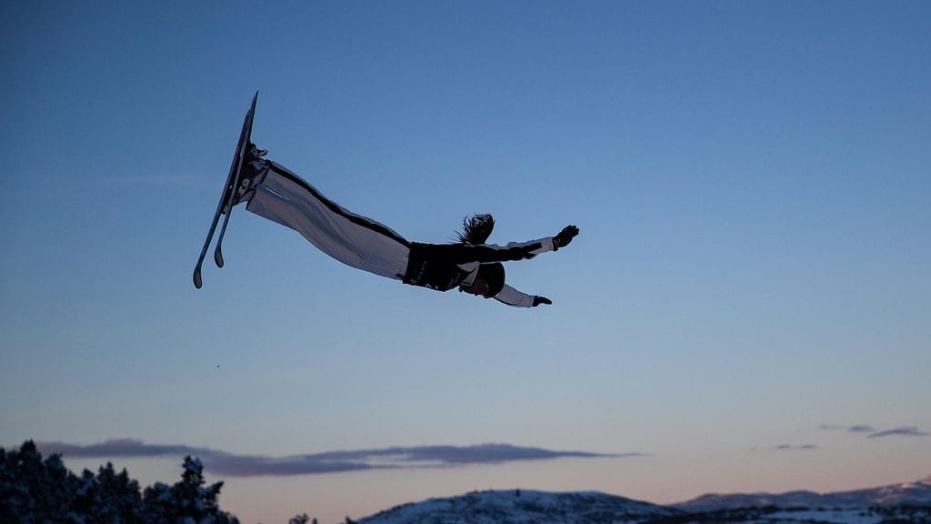 Freestylelaskija Brittany George on löydetty kuolleena. Kuva vuoden 2019 MM-kilpailuista.