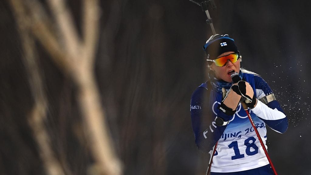 Mari Ederin normaalikilpailu Pekingin olympialaisissa ei mennyt suotuisasti.