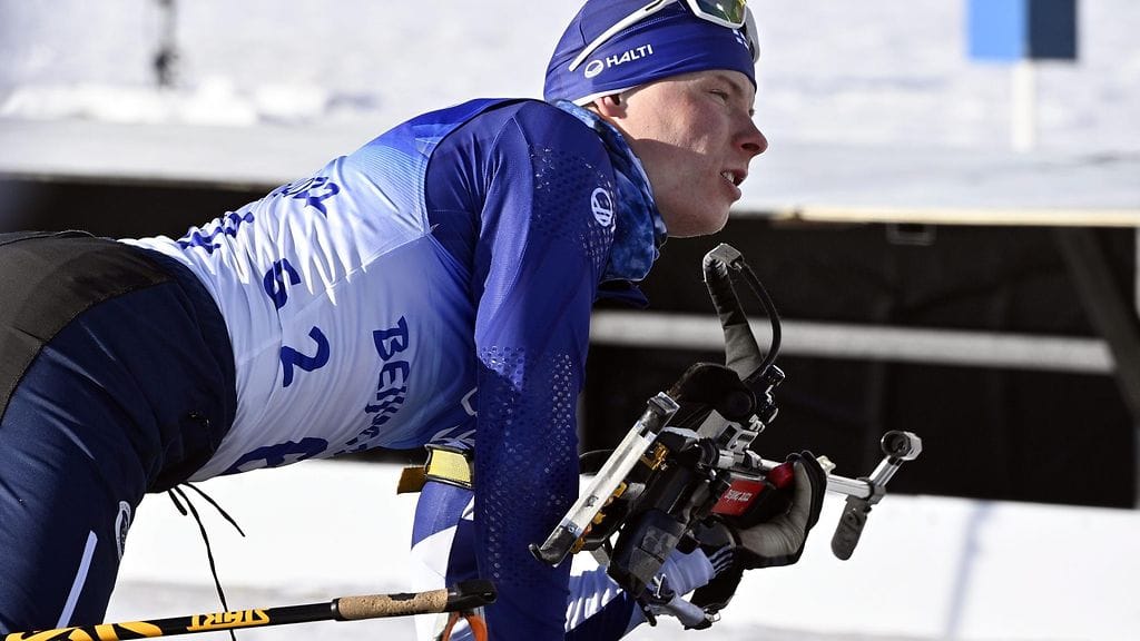 Tuomas Harjula tähtäsi neljä sakkoa Pekingin olympialaisten normaalimatkan kisassa.