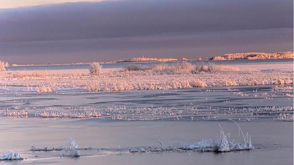 Talvinen kuvituskuva Hailuodolta.