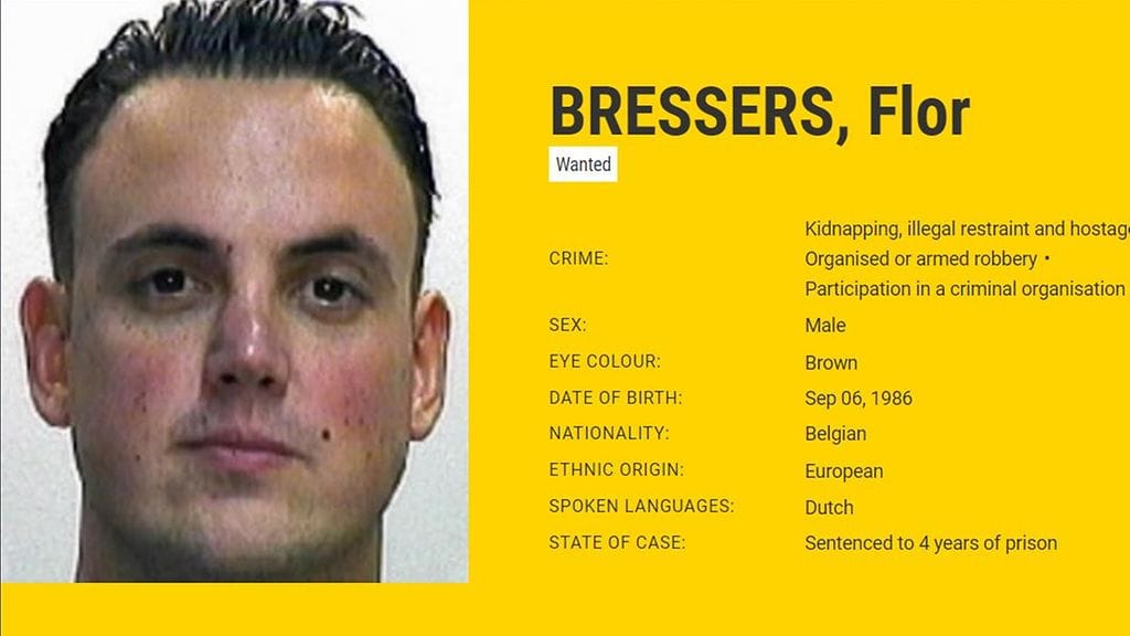 35-vuotiaan Flor Bressersin profiili Europolin sivuilla.