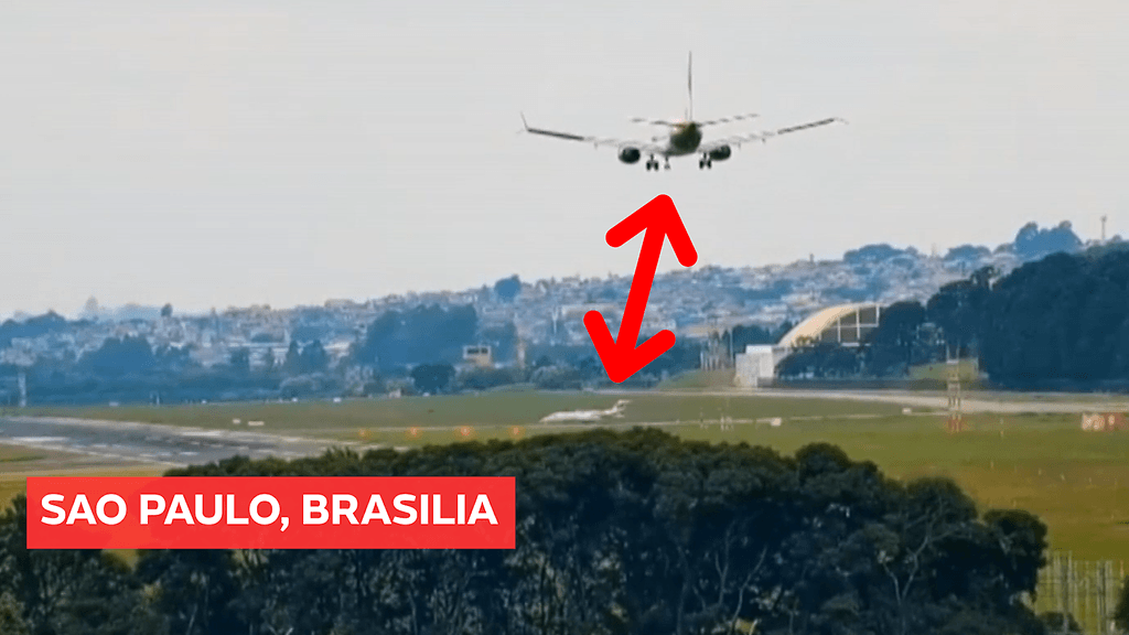 Brasiliassa Sao Paulon lentokentällä tapahtui 16. helmikuuta pelottava tilanne, jossa brasialaisen GOL-halpalentoyhtiön matkustajakone oli joutua törmäyslinjalle suihkukoneen kanssa.