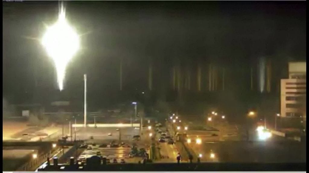 Harkovan ydinvoimalan alueen 4.maaliskuuta käydyt taistelut tallentuivat ydinvoimalan valvontakameraan.