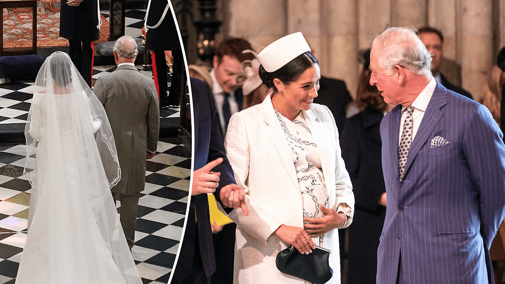 Prinssi Charles saattoi herttuatar Meghanin alttarille Meghanin isän puolesta.