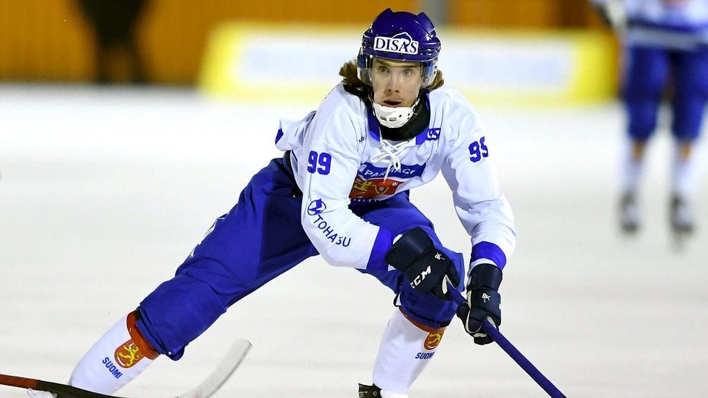 Tuomas Määttä oli Venäjällä mukana Z-muodostelmassa. Arkistokuva Suomen maajoukkueen ottelusta.