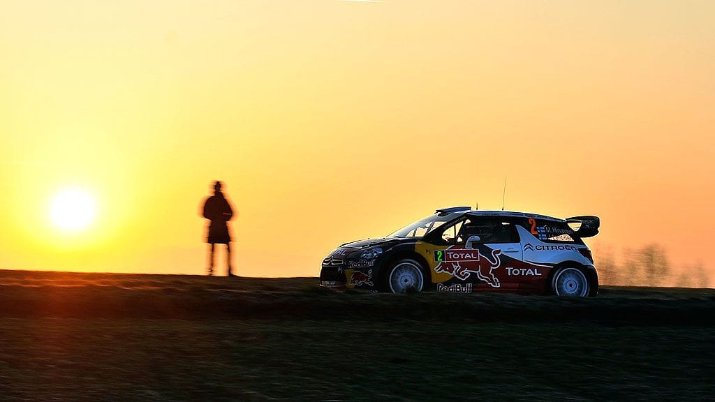 Mikko Hirvonen vauhdissa Monte Carlossa.