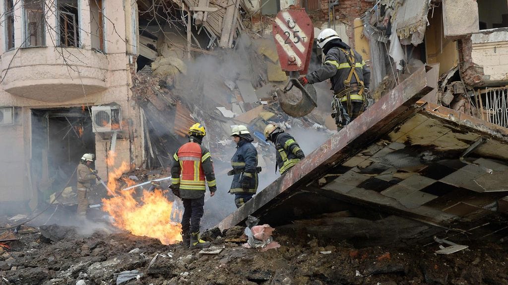 Tulipalo Harkovassa Ukrainan sodan aikana.