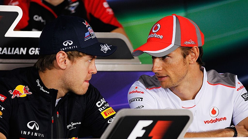 Sebastian Vettel ja Jenson Button.