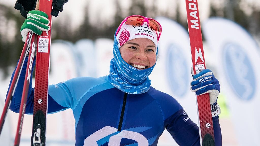 Krista Pärmäkoski otti voiton Rukan Suomen cupissa. Arkistokuva.