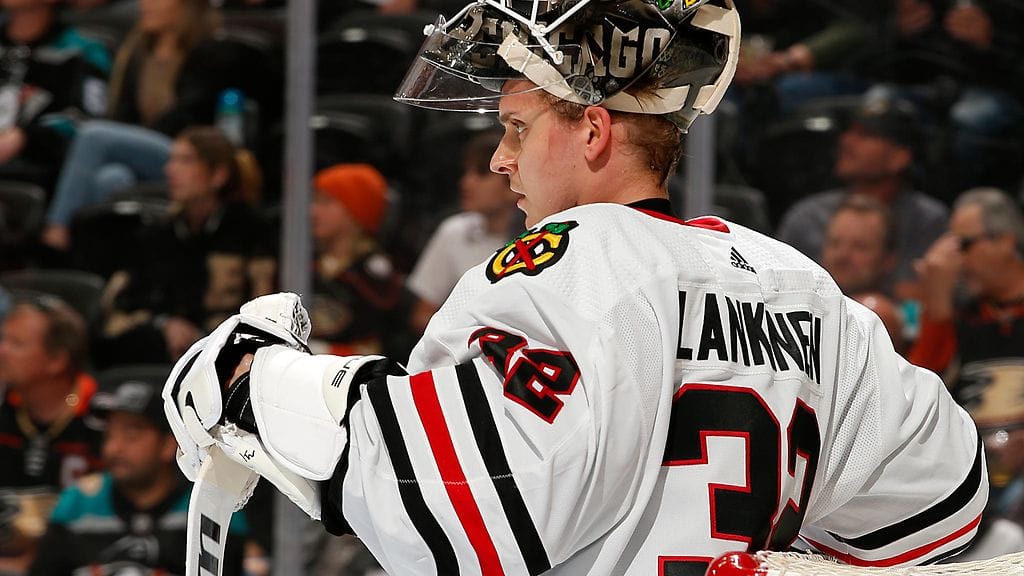 Kevin Lankisella on ollut vaikea kausi Chicago Blackhawksissa.