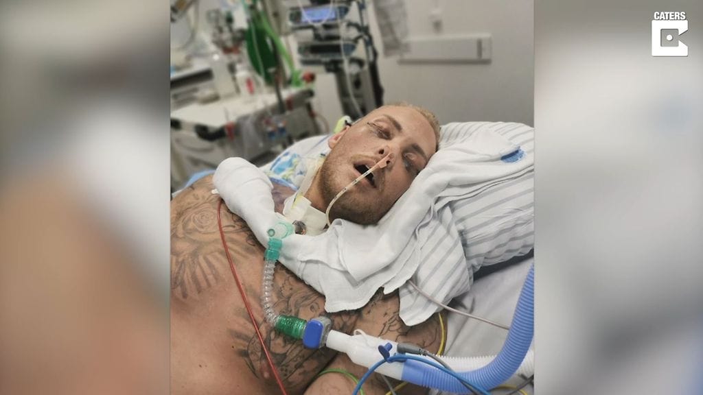 Simona kuvasi Patrickia videolle.