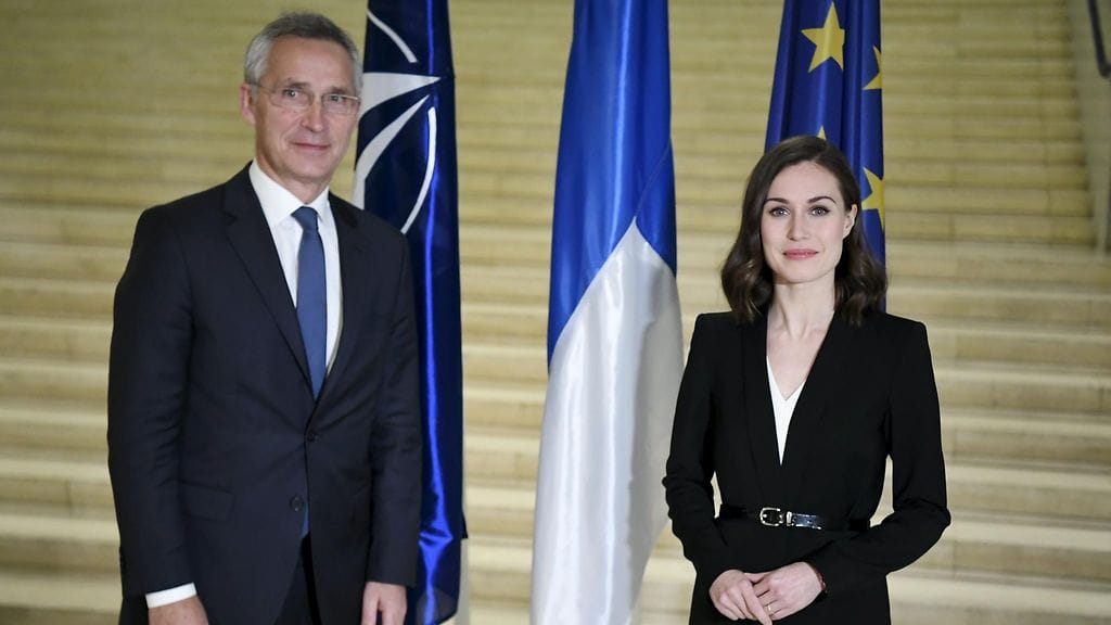 Pääministeri Sanna Marin ja Naton pääsihteeri Jens Stoltenberg lokakuussa 2021.