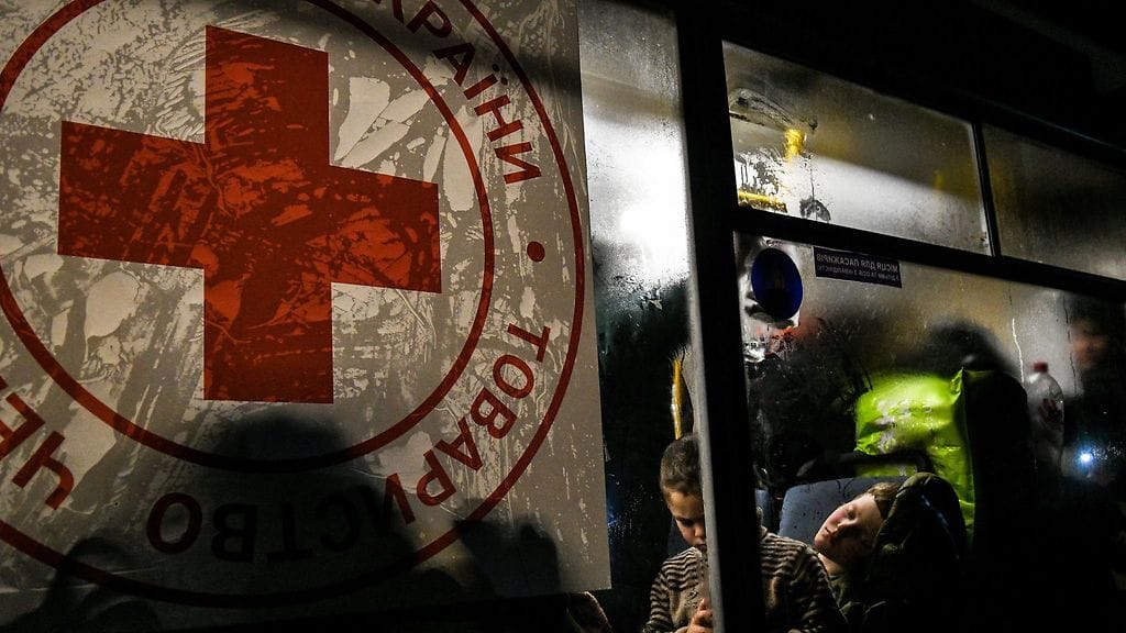 Kuvituskuva, evakuointibussi Ukrainassa.