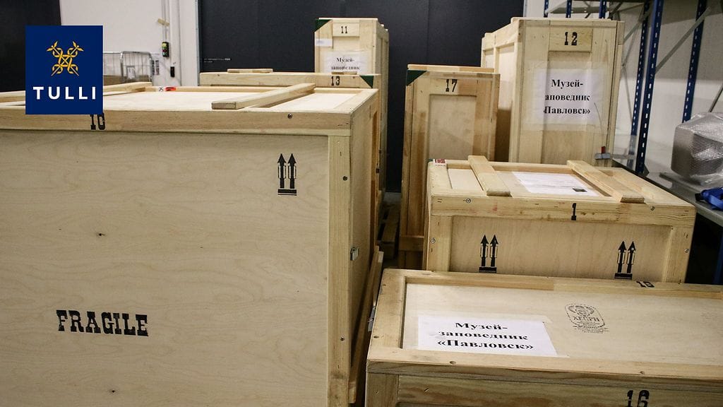 Tullin ottama kuva Vaalimaalla pysäytetyistä kuljetuksista.