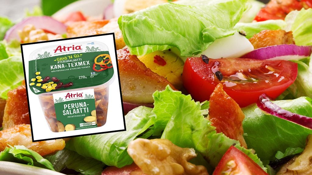 Atrian tehtaalla kävi pakkausmoka ja ateriasalaattia vedetään myynnistä.