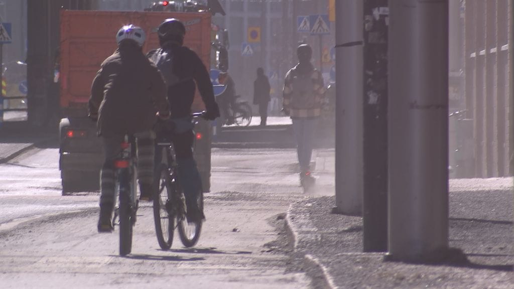 Katupöly, ilmanlaatu, pyöräily