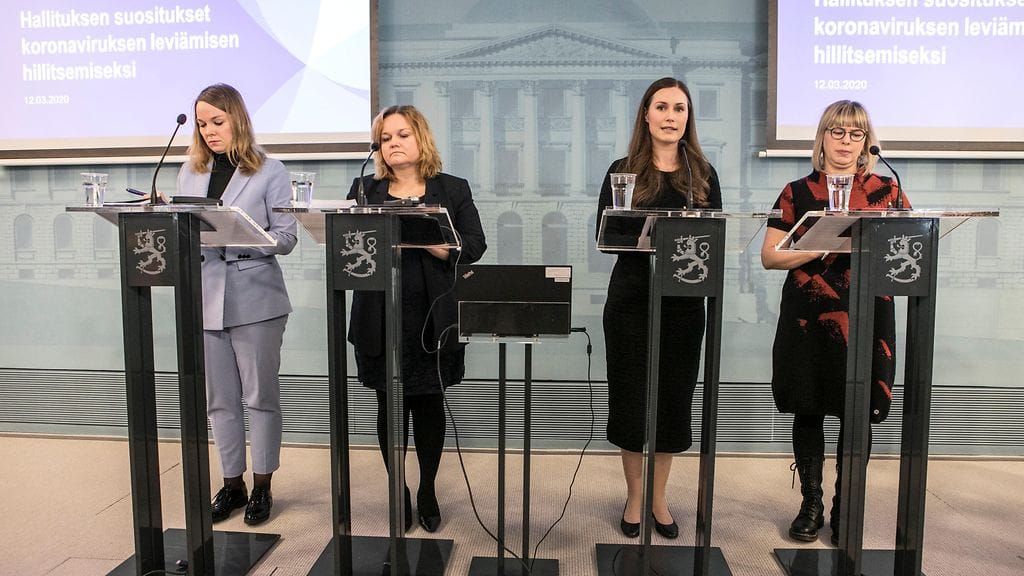 Tiedotustilaisuus hallitus korona 2020 AOP