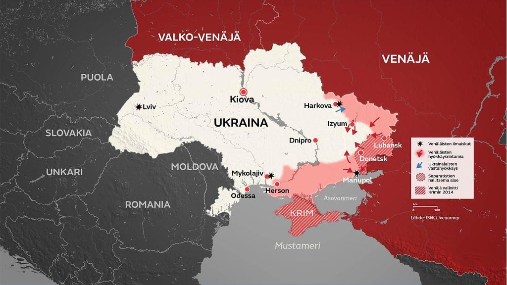 1904-Venäjän hyökkäys kartta