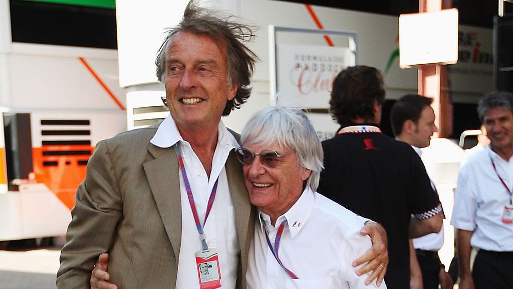 Luca di Montezemolo ja Bernie Ecclestone. Arkistokuva.