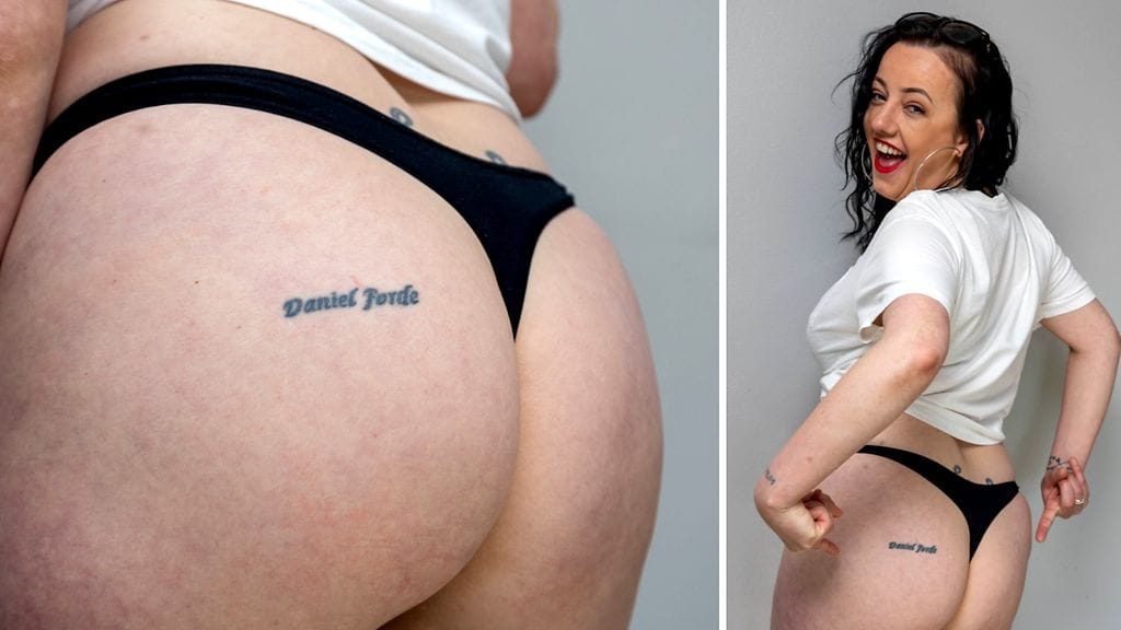 Kayliella on Danielin nimi takamuksessaan.