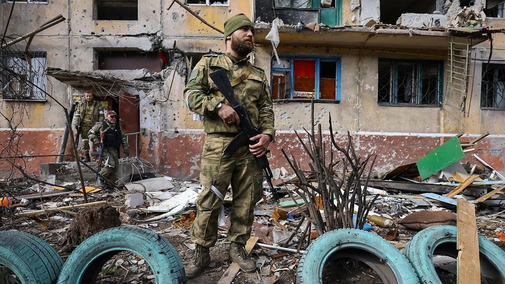 Venäläisjoukkoja Mariupolissa AOP